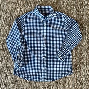 Vineyard Vines navy gingham shirt, size 6